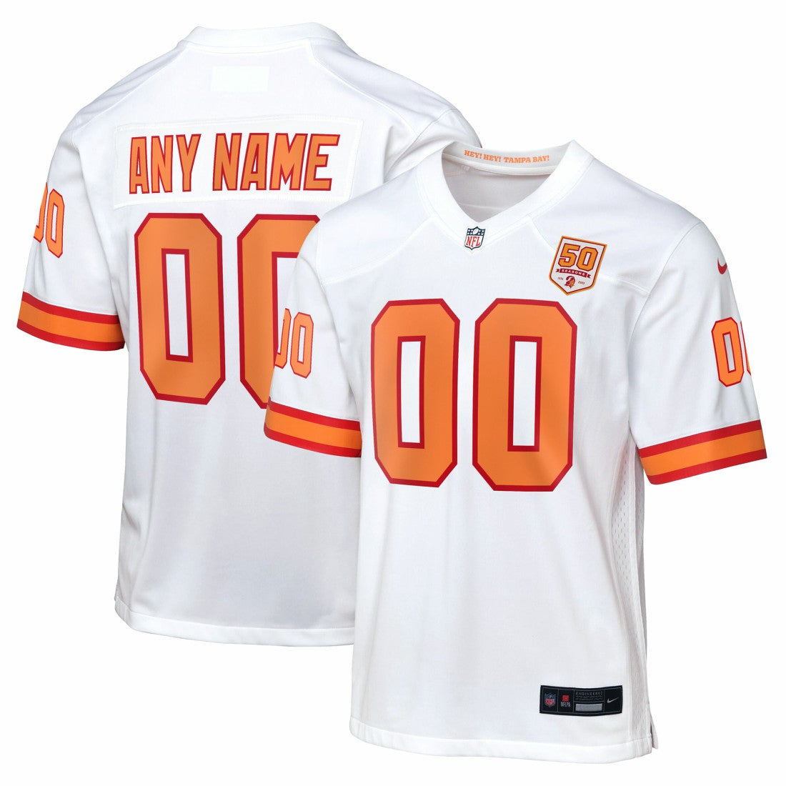 Tampa Bay Buccaneers Nike Youth 50th Anniversary Custom Game Jersey