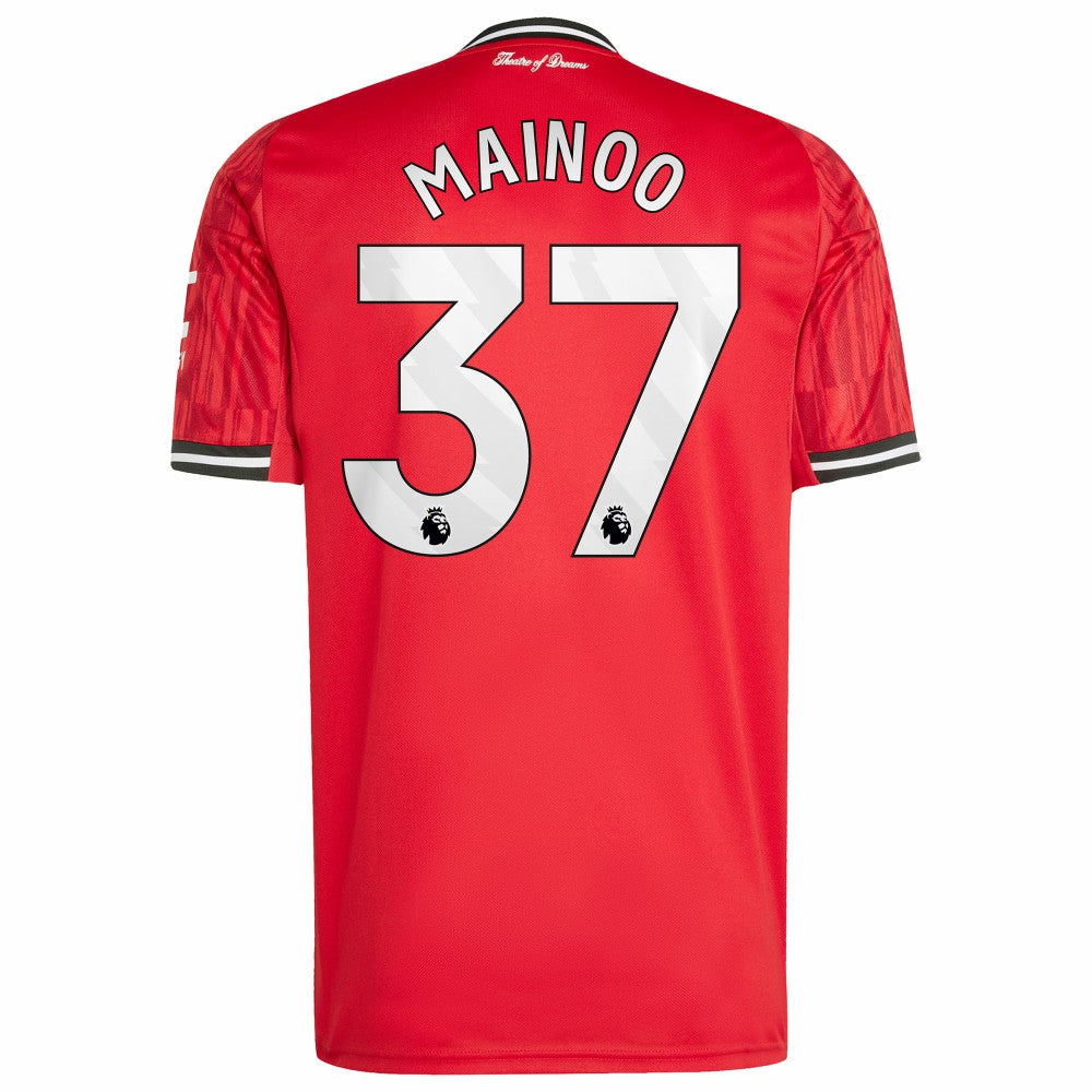 Kobbie Mainoo Manchester United Home 2025/26 Replica Player Jersey Red - Adidas
