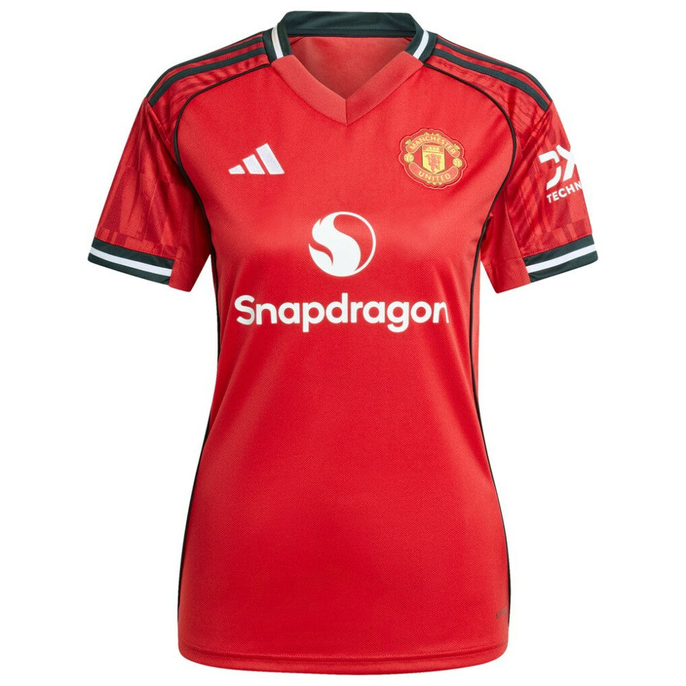 Bruno Fernandes Manchester United Women's Home 2025/26 Replica Player Jersey Red - Adidas