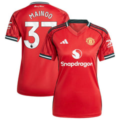 Kobbie Mainoo Manchester United Women's Home 2025/26 Replica Player Jersey Red - Adidas