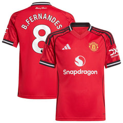 Bruno Fernandes Manchester United Youth Home 2025/26 Replica Player Jersey Red - Adidas