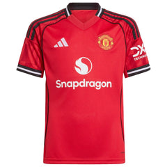 Kobbie Mainoo Manchester United Youth Home 2025/26 Replica Player Jersey Red - Adidas