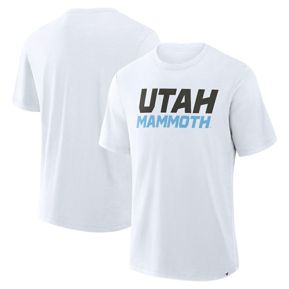 Utah Mammoth Fanatics Wordmark Stadium Slub T-Shirt For Sale