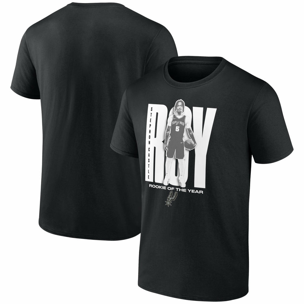 Stephon Castle San Antonio Spurs 2025 NBA Rookie of the Year T-Shirt On Sale