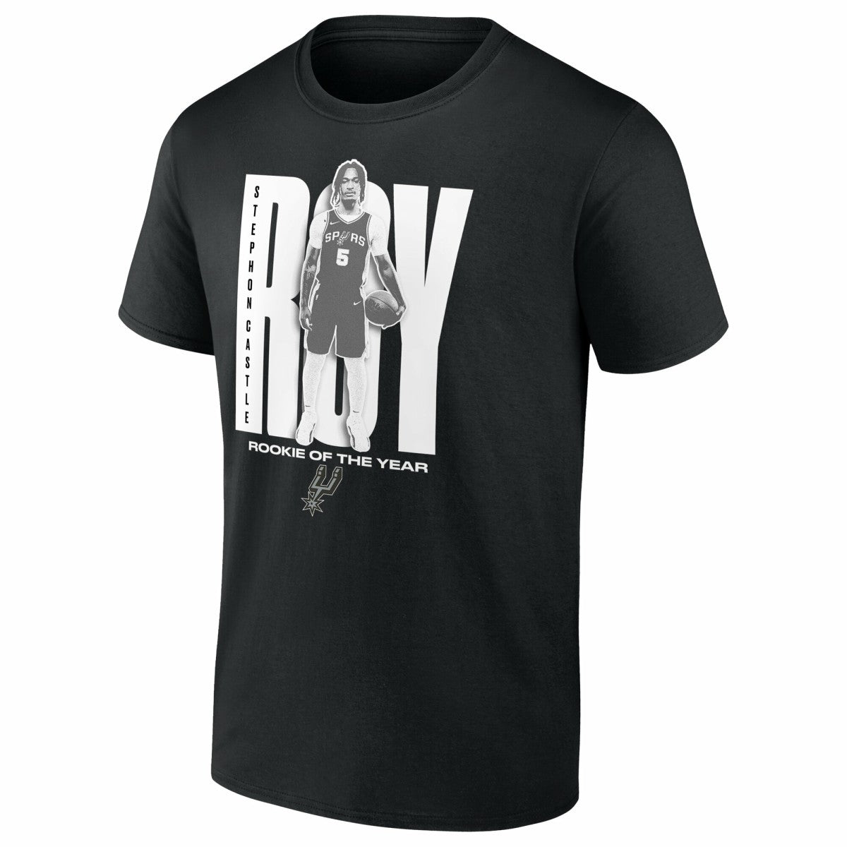 Stephon Castle San Antonio Spurs 2025 NBA Rookie of the Year T-Shirt On Sale