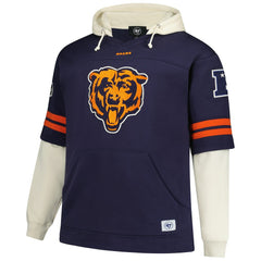 Chicago Bears 47 brand '47 Big & Tall Split Zone Cornerback V-Neck Hoodie