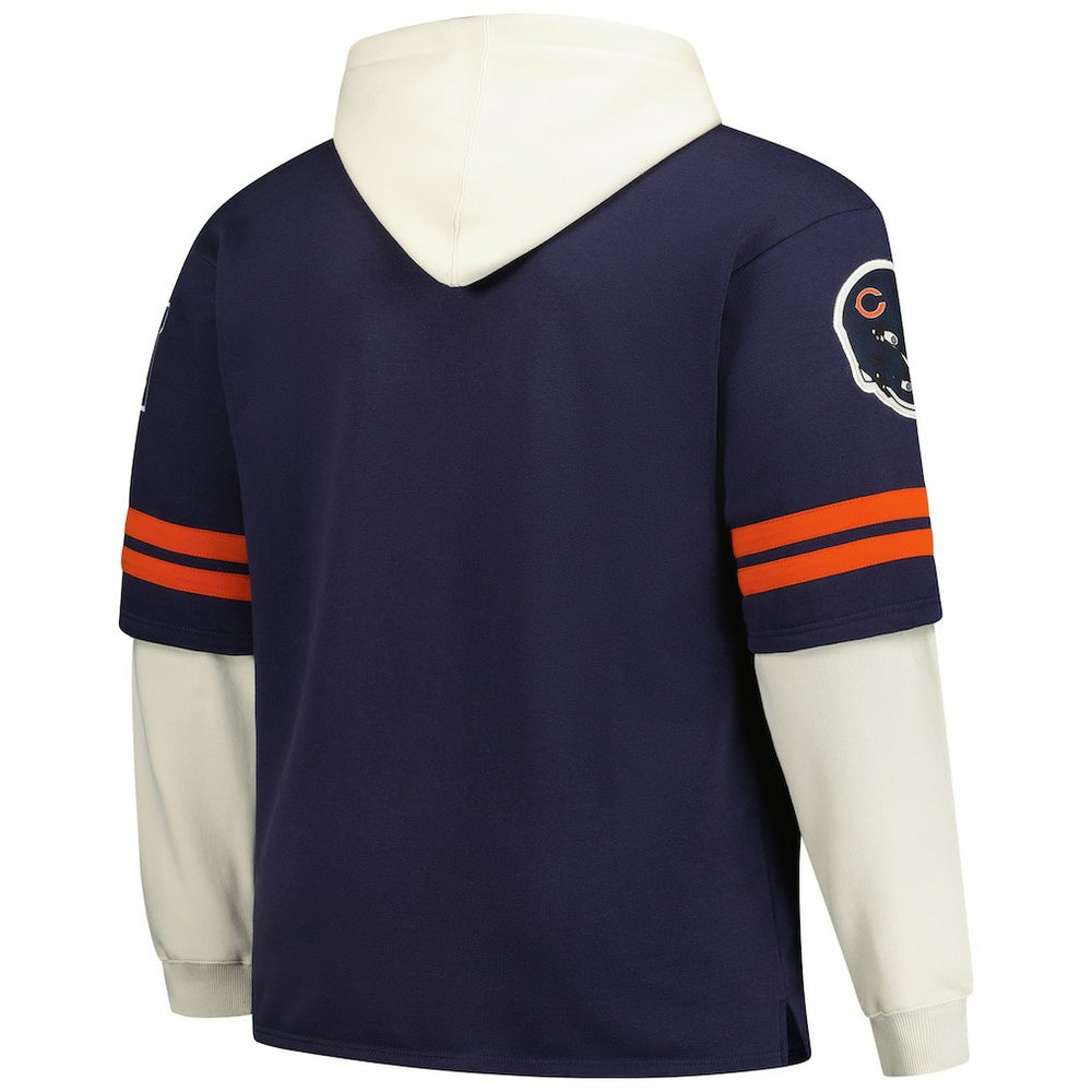 Chicago Bears 47 brand '47 Big & Tall Split Zone Cornerback V-Neck Hoodie