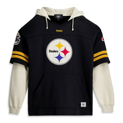 Pittsburgh Steelers 47 brand '47 Big & Tall Split Zone Cornerback V-Neck Hoodie