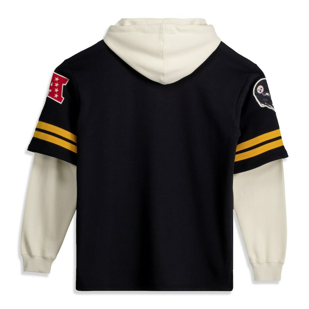 Pittsburgh Steelers 47 brand '47 Big & Tall Split Zone Cornerback V-Neck Hoodie