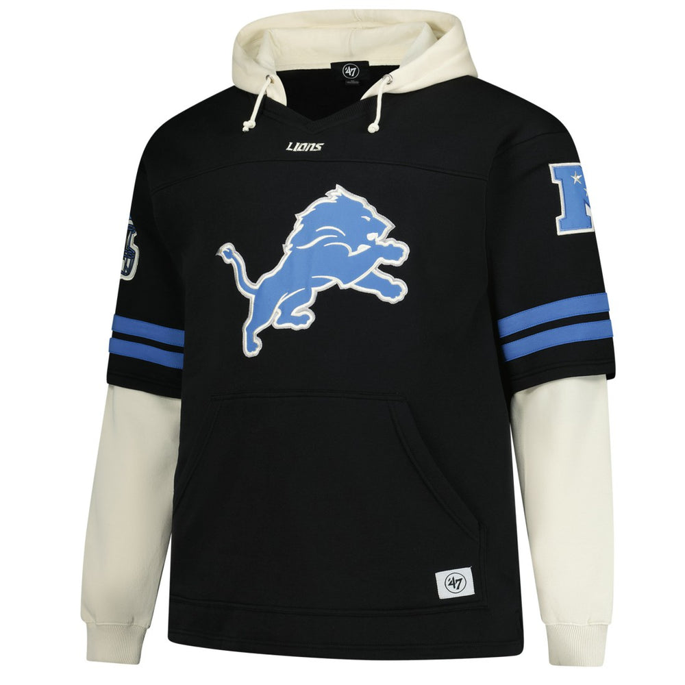 Detroit Lions 47 brand '47 Big & Tall Split Zone Cornerback V-Neck Hoodie