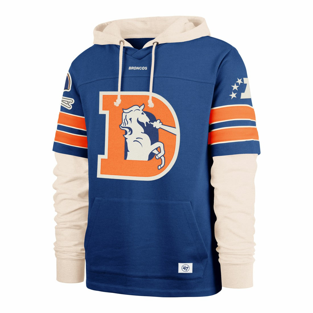 Denver Broncos 47 brand '47 Big & Tall Split Zone Cornerback Hoodie
