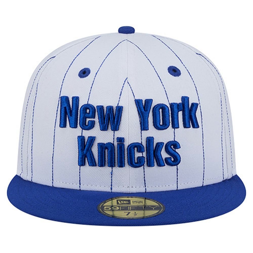 New York Knicks Wordmark Pinstripe 59FIFTY Fitted Hat On Sale