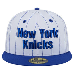 New York Knicks Wordmark Pinstripe 59FIFTY Fitted Hat On Sale