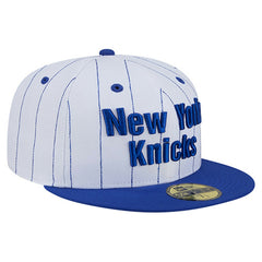 New York Knicks Wordmark Pinstripe 59FIFTY Fitted Hat On Sale