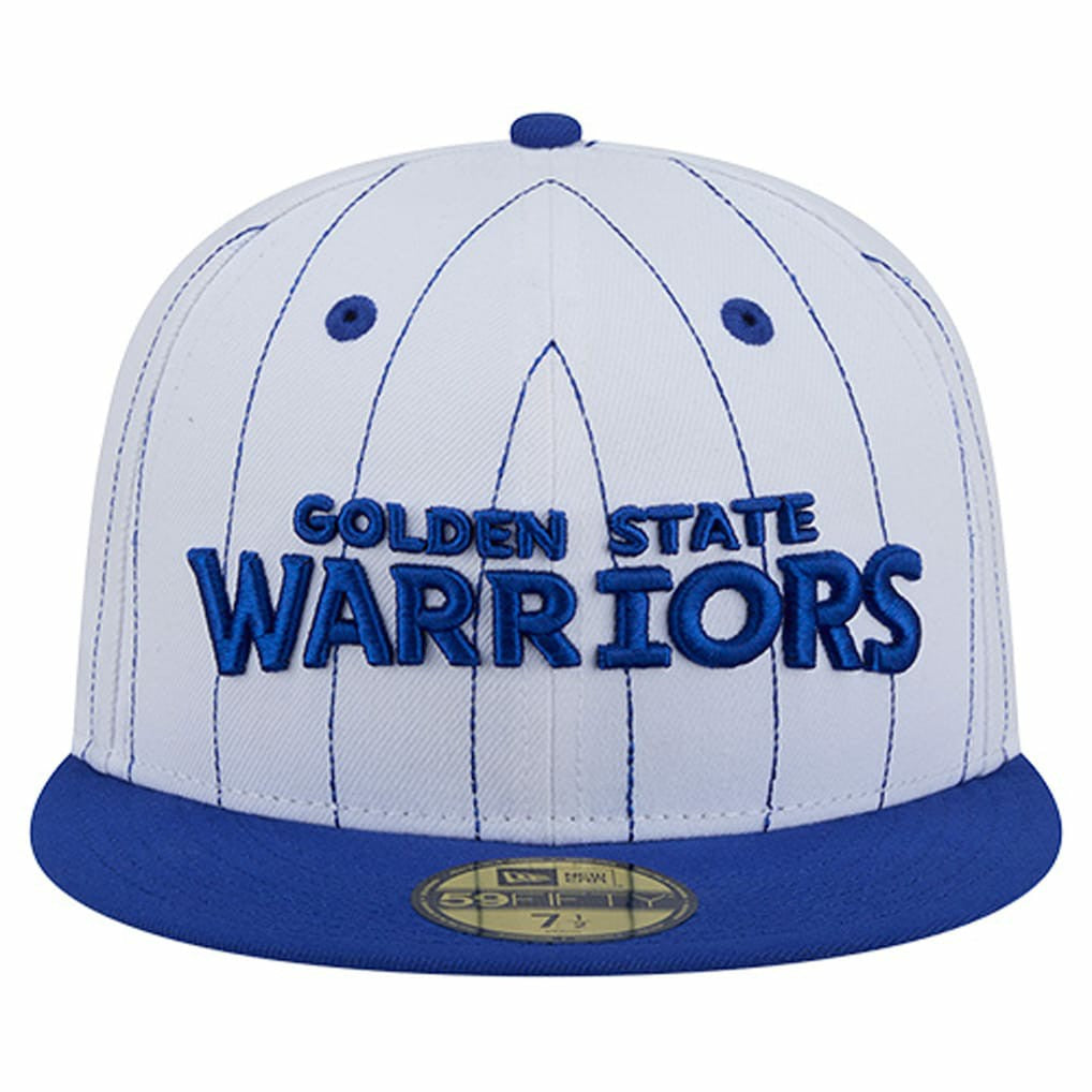 Golden State Warriors Wordmark Pinstripe 59FIFTY Fitted Hat sale Discount
