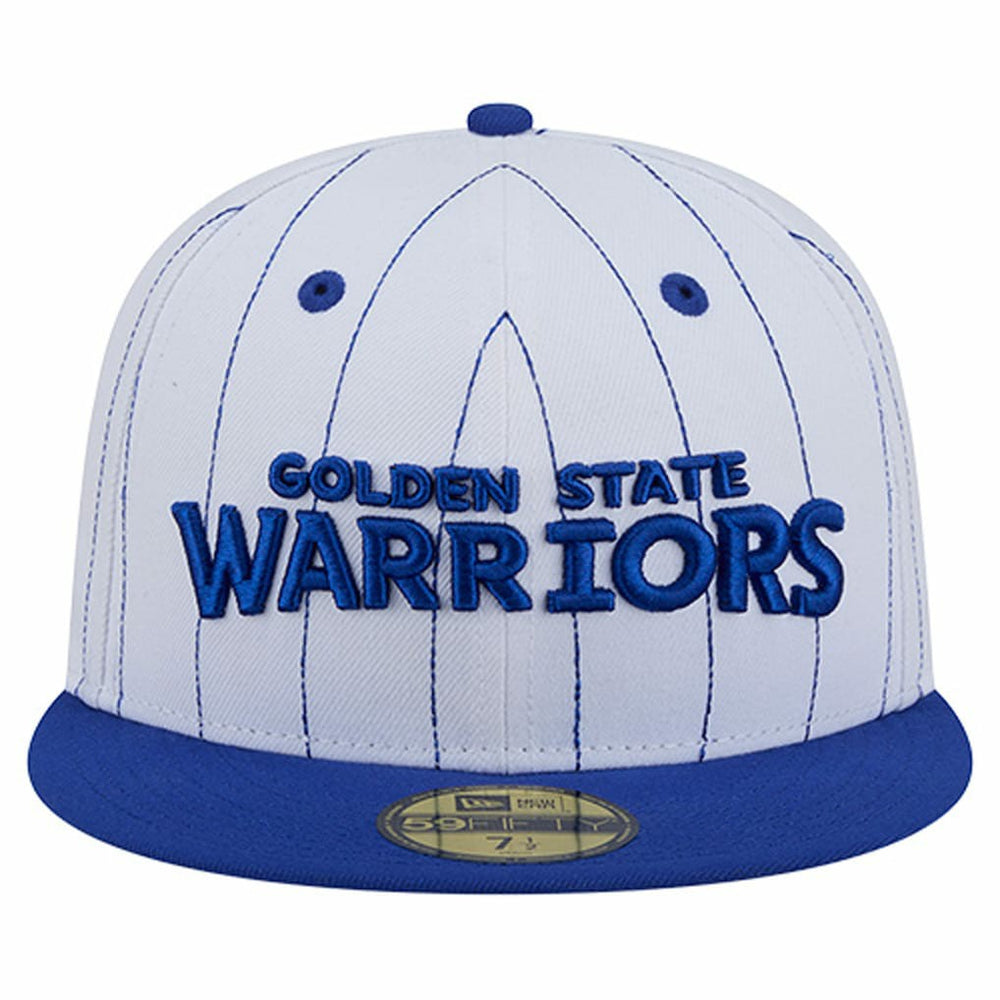 Golden State Warriors Wordmark Pinstripe 59FIFTY Fitted Hat sale Discount