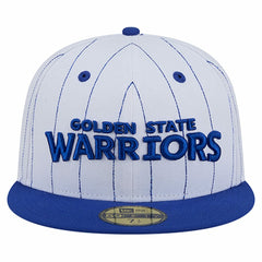 Golden State Warriors Wordmark Pinstripe 59FIFTY Fitted Hat sale Discount