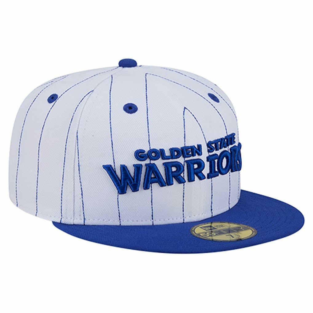 Golden State Warriors Wordmark Pinstripe 59FIFTY Fitted Hat sale Discount