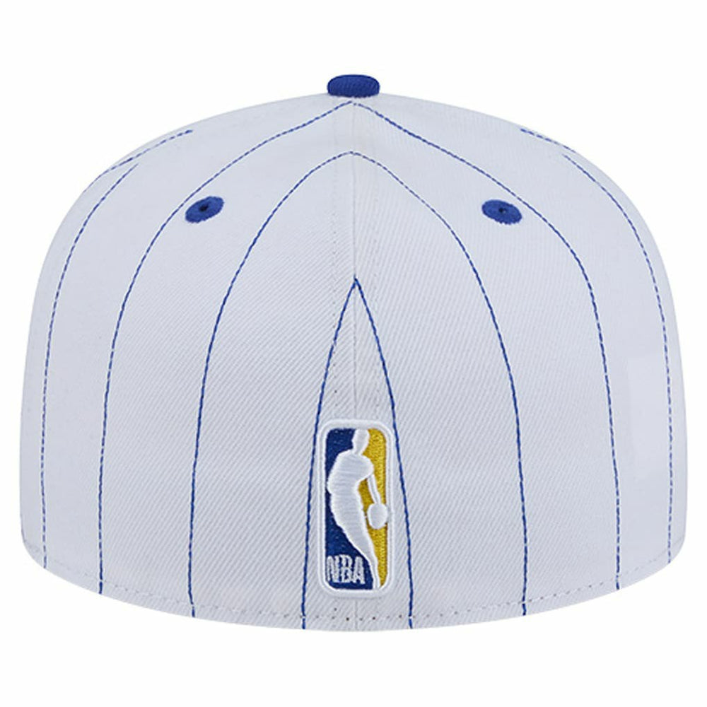 Golden State Warriors Wordmark Pinstripe 59FIFTY Fitted Hat sale Discount