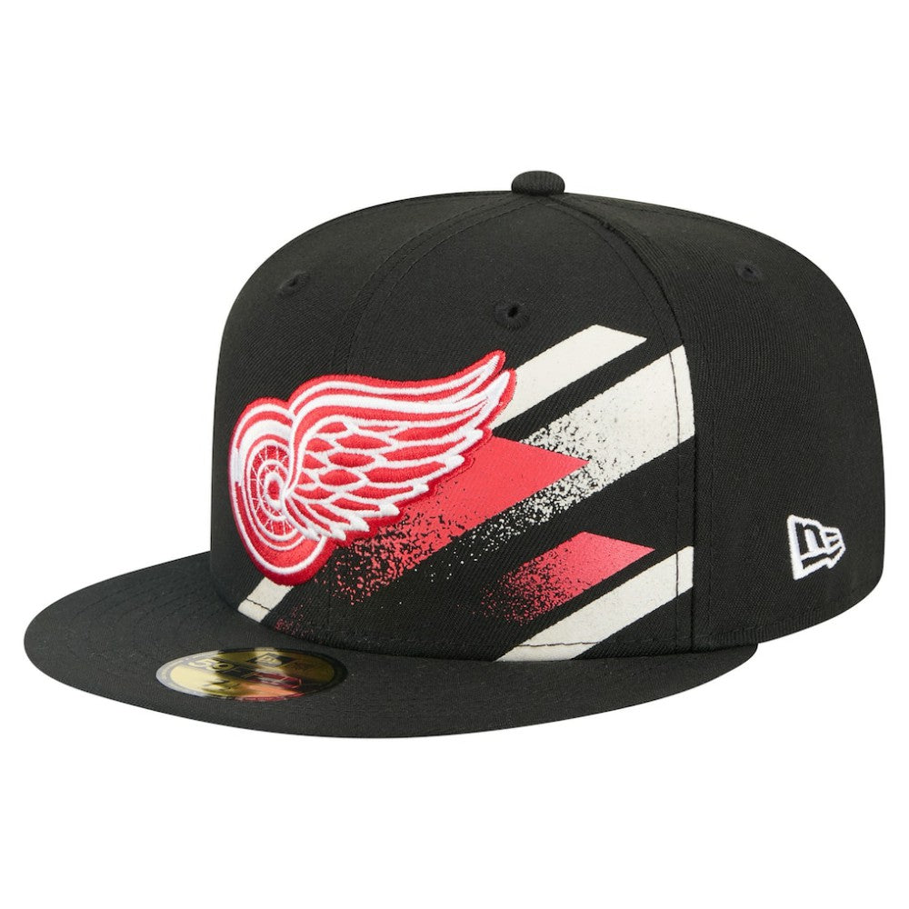 Detroit Red Wings New Era Faded Lines 59FIFTY Fitted Hat On Sale