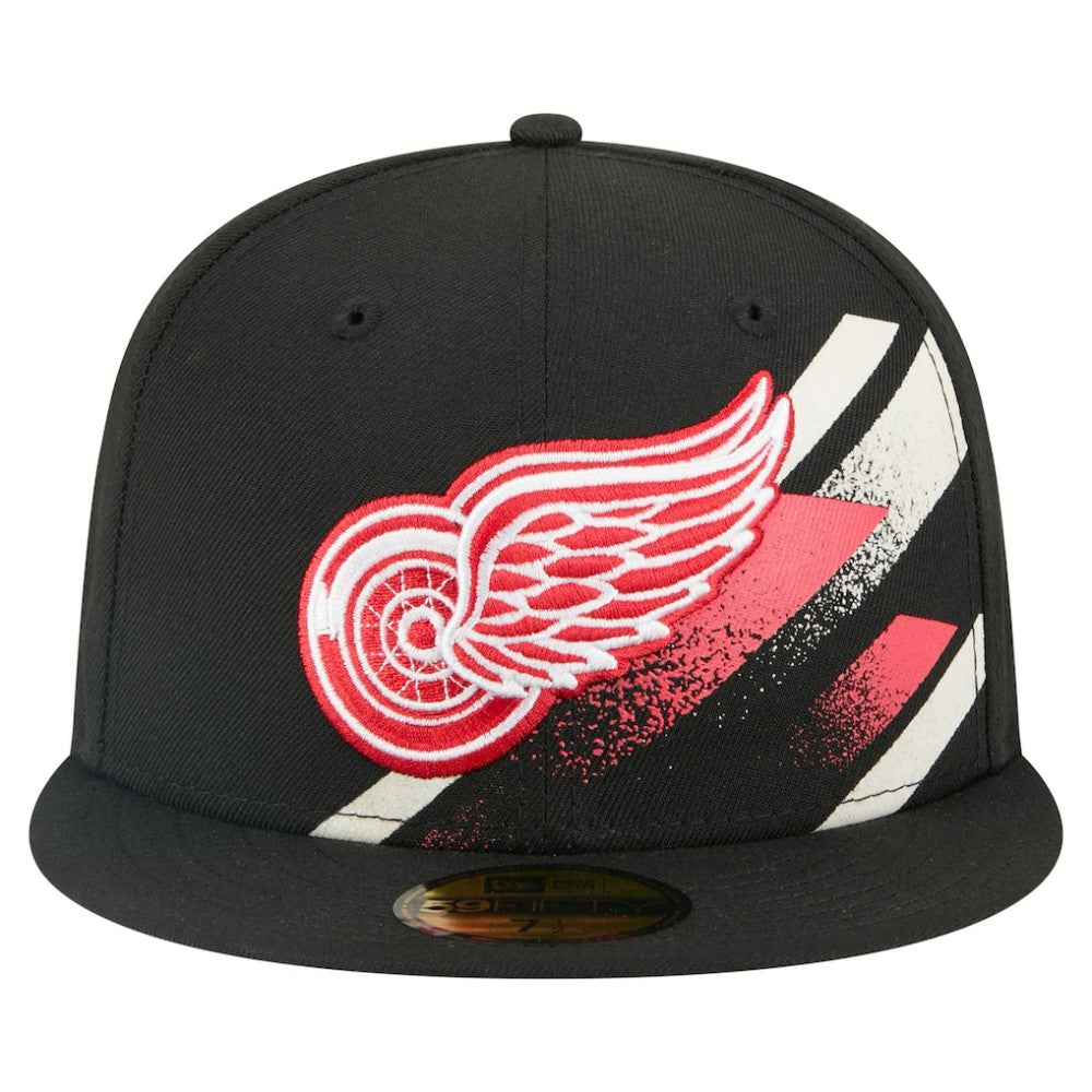 Detroit Red Wings New Era Faded Lines 59FIFTY Fitted Hat On Sale