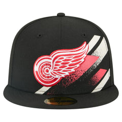 Detroit Red Wings New Era Faded Lines 59FIFTY Fitted Hat On Sale