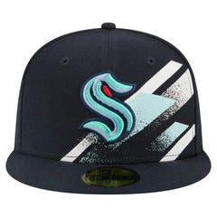 Seattle Kraken New Era Faded Lines 59FIFTY Fitted Hat Sale