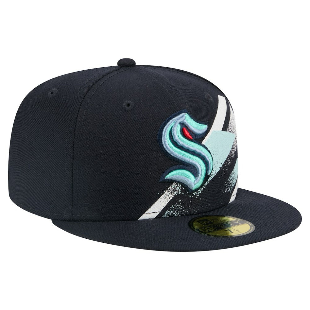 Seattle Kraken New Era Faded Lines 59FIFTY Fitted Hat Sale