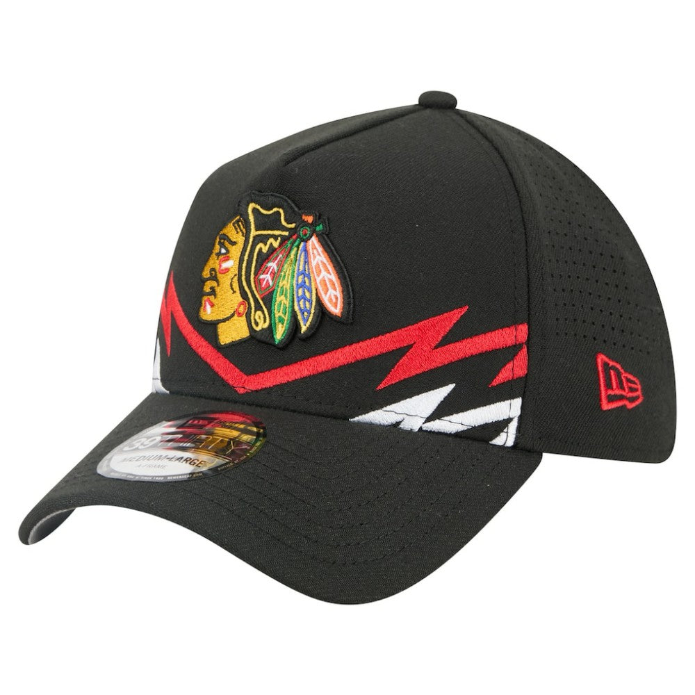 Chicago Blackhawks New Era 39THIRTY A-Frame Perforated Flex Hat Outlet