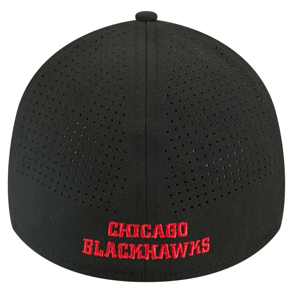 Chicago Blackhawks New Era 39THIRTY A-Frame Perforated Flex Hat Outlet