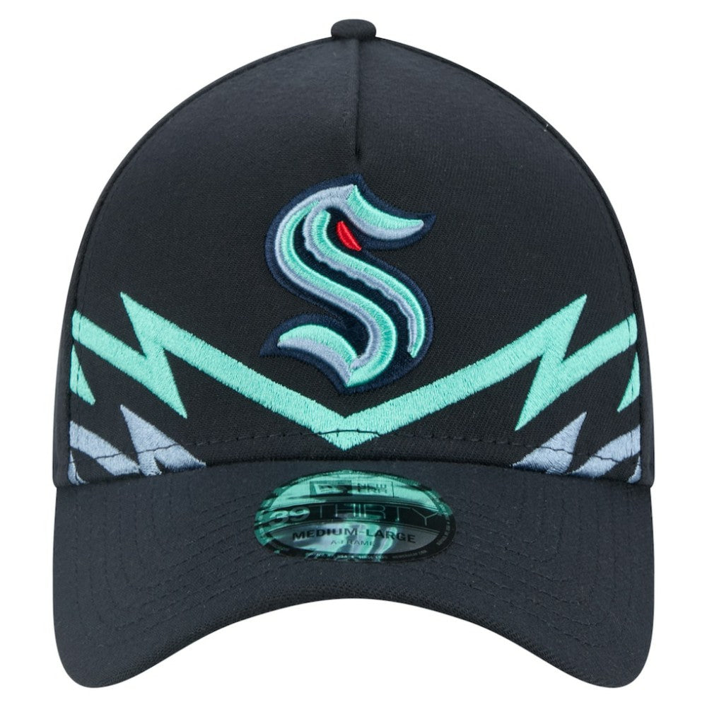 Seattle Kraken New Era Zig Zag 39THIRTY A-Frame Perforated Flex Hat Discount