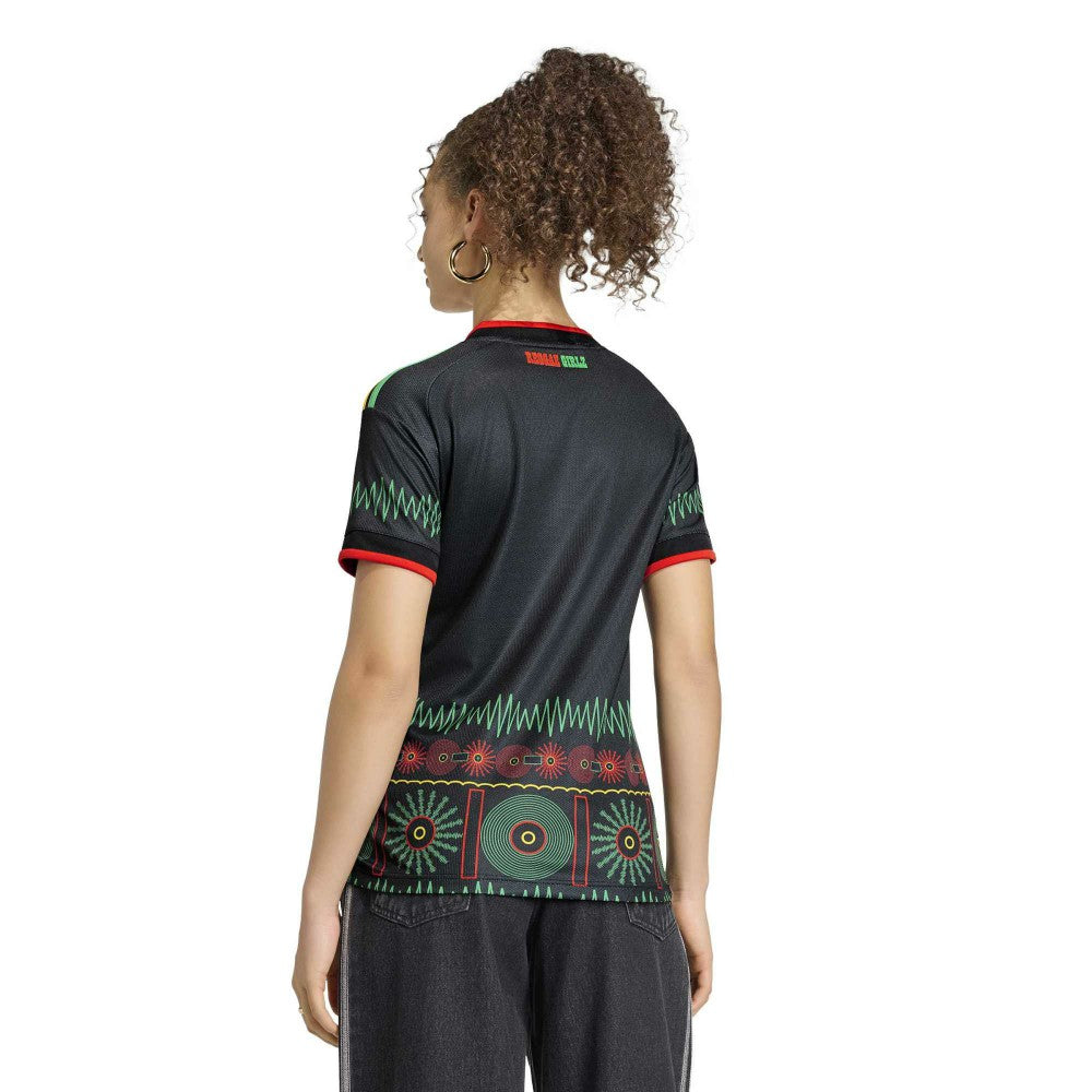 Jamaica National Team Women's 2026 Away Replica Jersey Black - Adidas