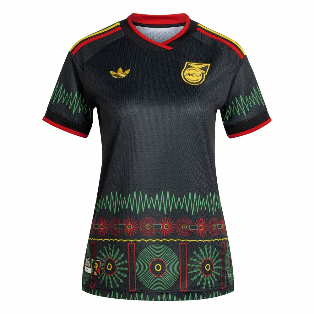 Jamaica National Team Women's 2026 Away Replica Jersey Black - Adidas