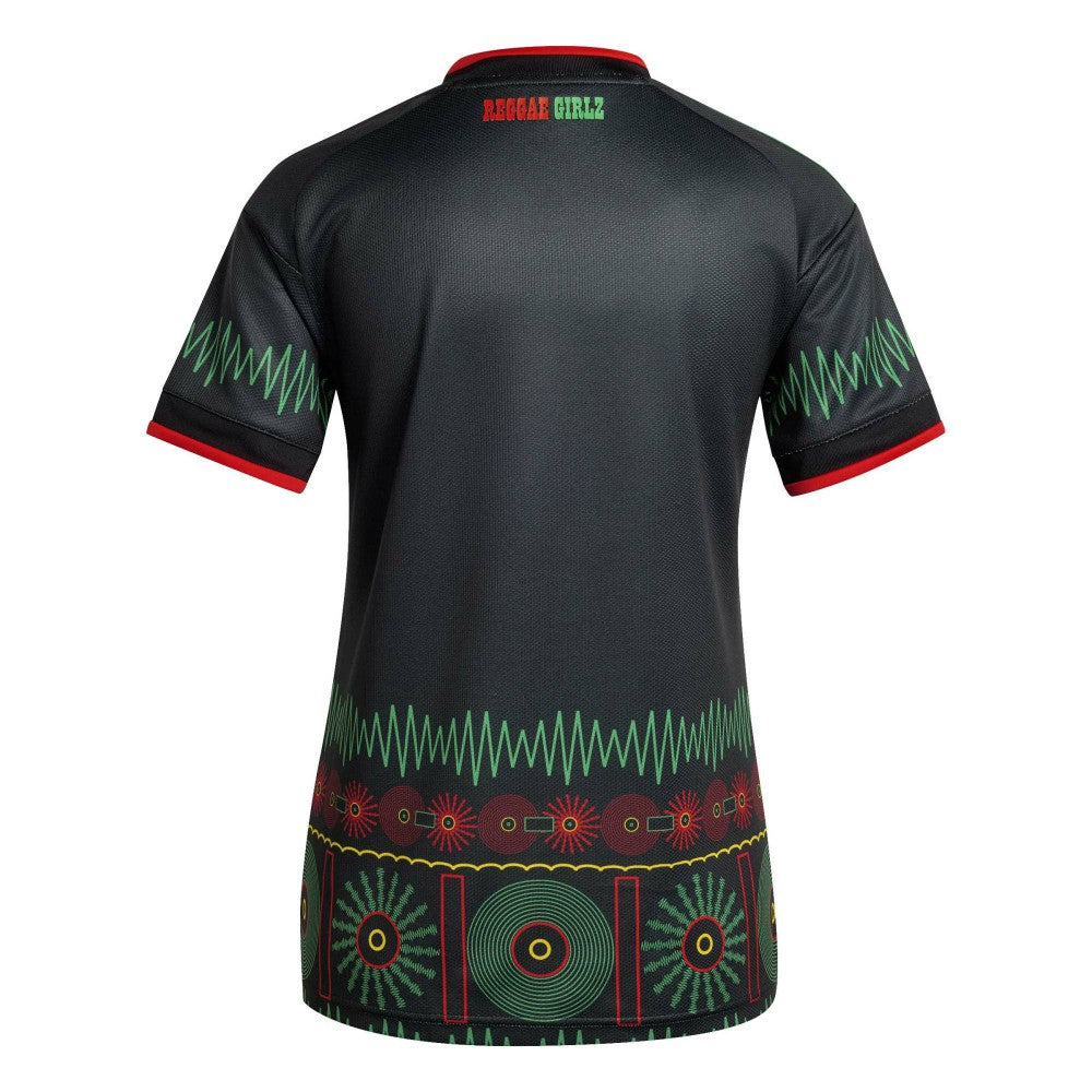 Jamaica National Team Women's 2026 Away Replica Jersey Black - Adidas