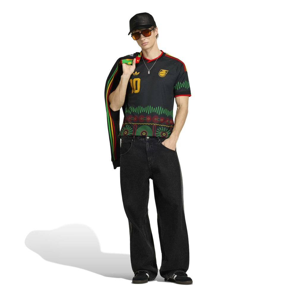 Bob Marley Jamaica National Team 2026 Away Replica Jersey Black - Adidas