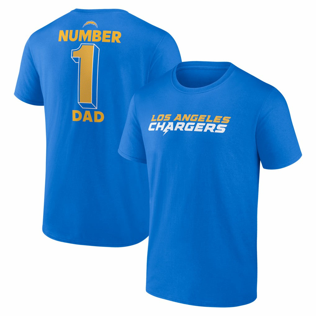 Los Angeles Chargers  #1 Dad Jersey T-Shirt
