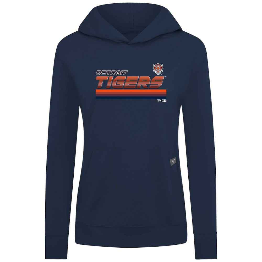 Detroit Tigers Levelwear Women's Relay Breaker Pullover Hoodie | MLB Sale