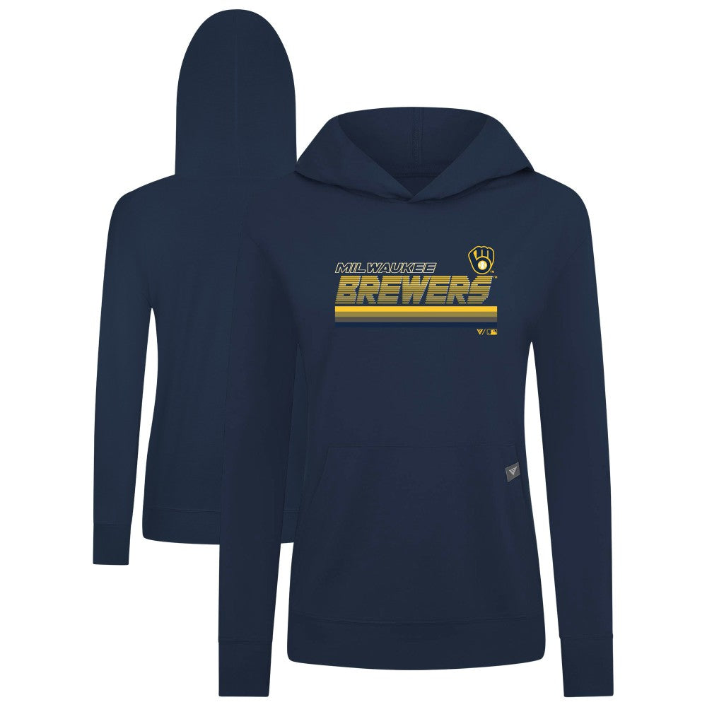 Milwaukee Brewers Levelwear Women's Relay Breaker Pullover Hoodie | MLB Outlet