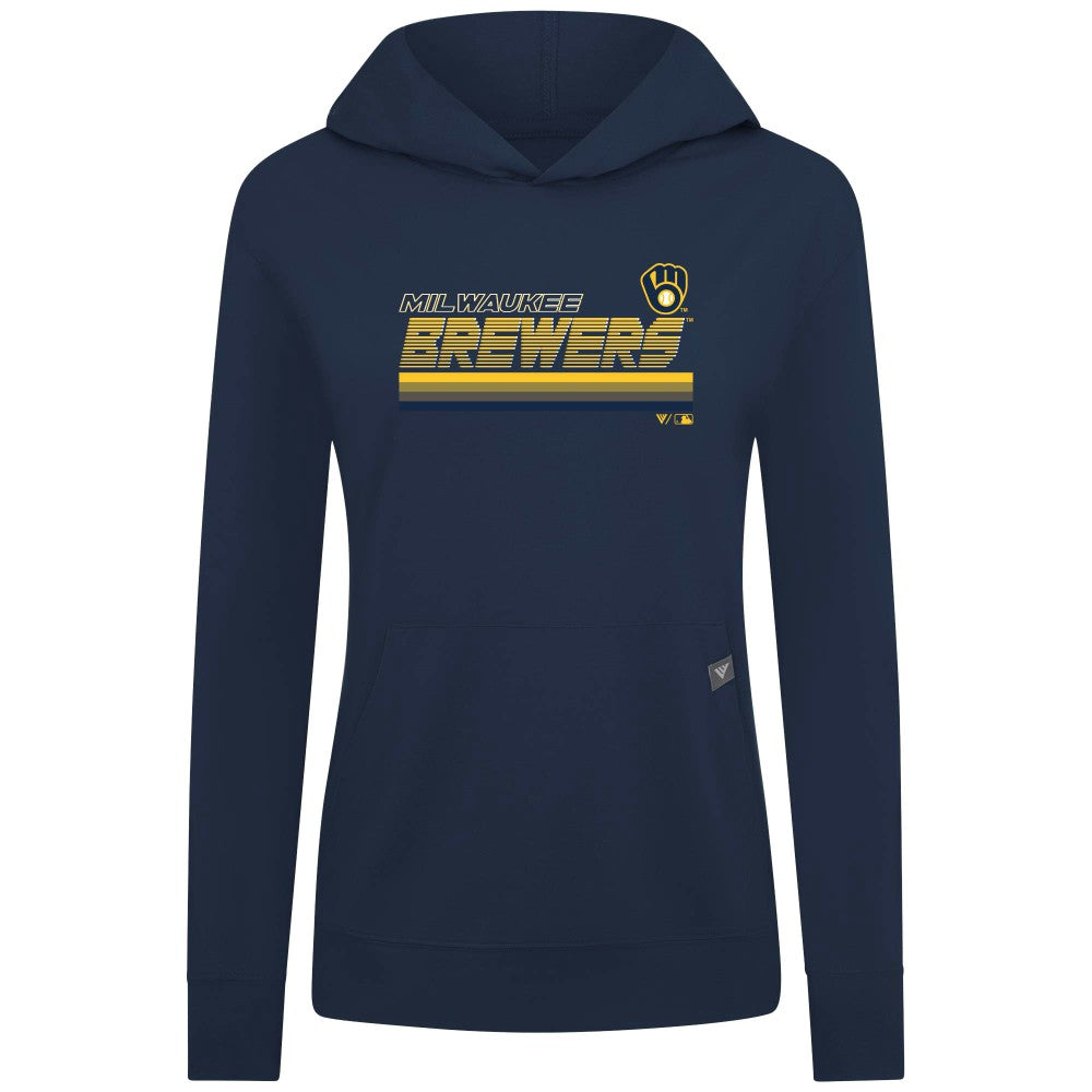 Milwaukee Brewers Levelwear Women's Relay Breaker Pullover Hoodie | MLB Outlet
