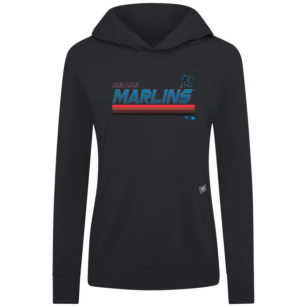 Miami Marlins Levelwear Women's Relay Breaker Pullover Hoodie | MLB Online