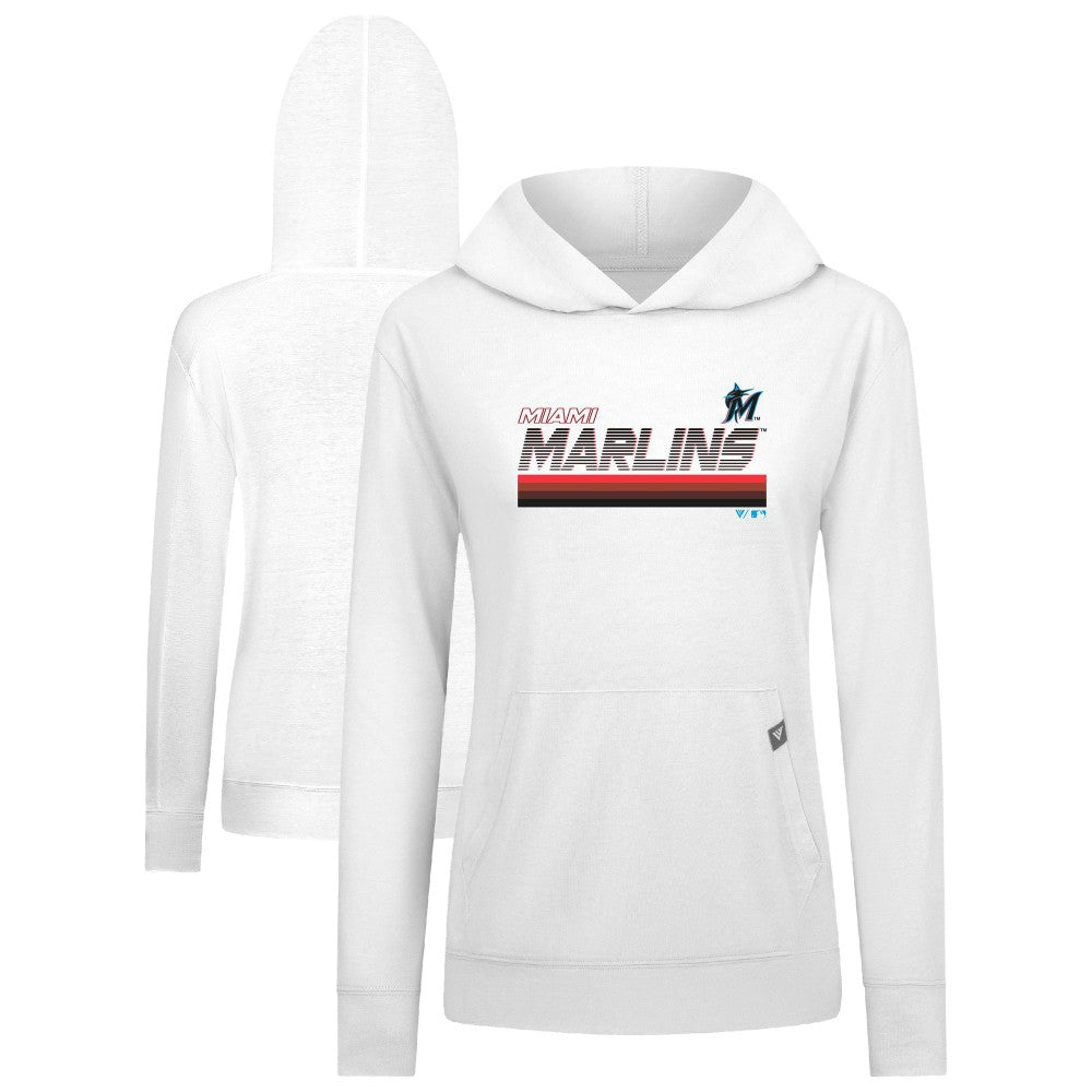 Miami Marlins Levelwear Women's Relay Breaker Pullover Hoodie | MLB Outlet