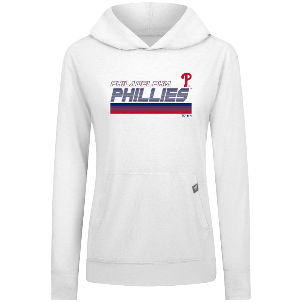 Philadelphia Phillies Levelwear Women's Relay Breaker Pullover Hoodie | MLB On Sale