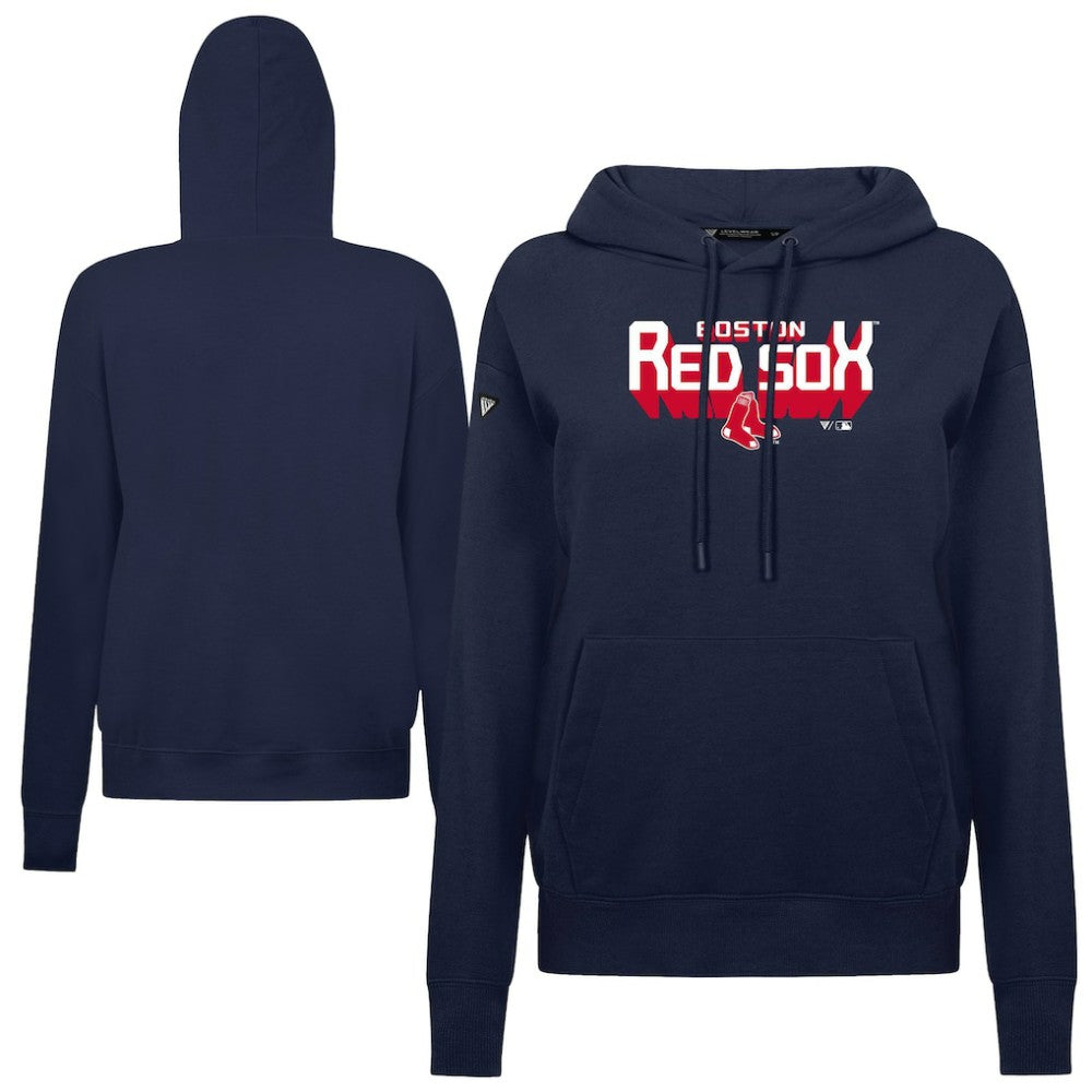 Boston Red Sox Levelwear Women's Adorn Retro 3D Pullover Hoodie | MLB Shop