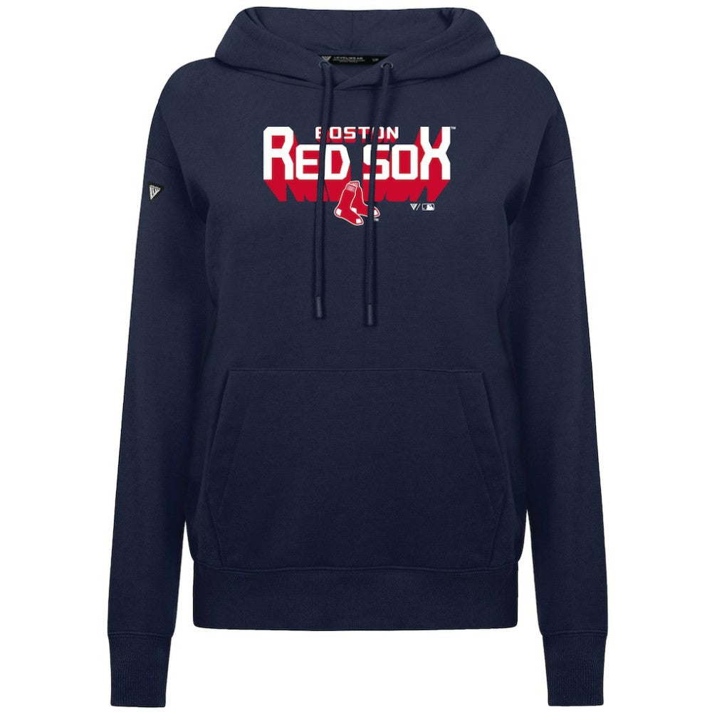 Boston Red Sox Levelwear Women's Adorn Retro 3D Pullover Hoodie | MLB Shop