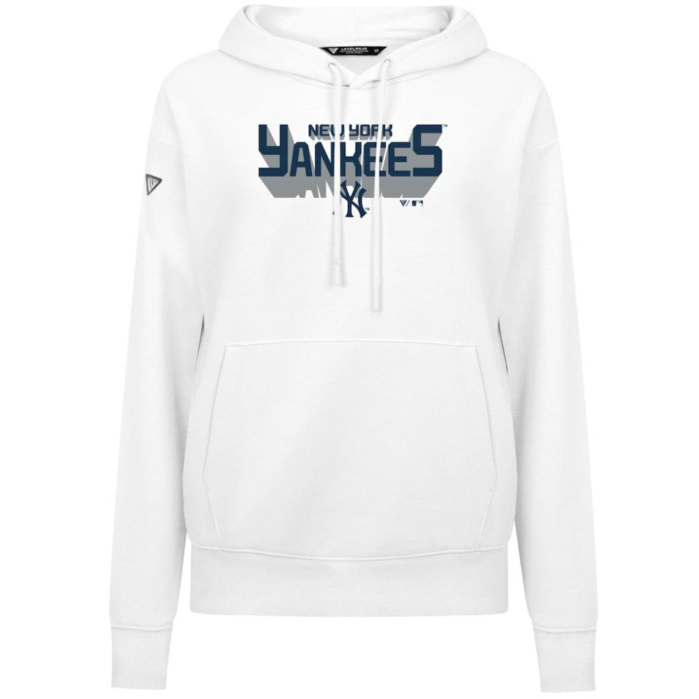 New York Yankees Levelwear Women's Adorn Retro 3D Pullover Hoodie | MLB New