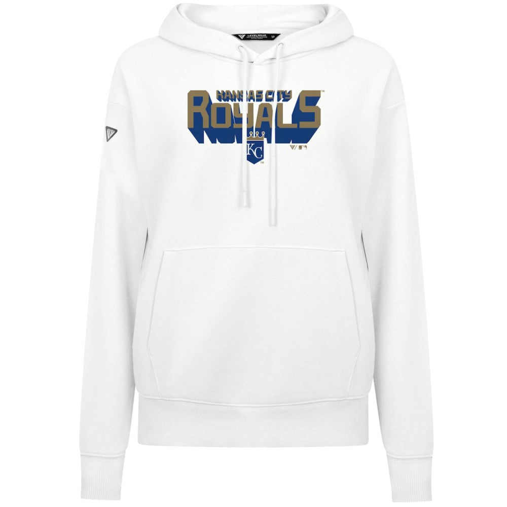 Kansas City Royals Levelwear Women's Adorn Retro 3D Pullover Hoodie | MLB New