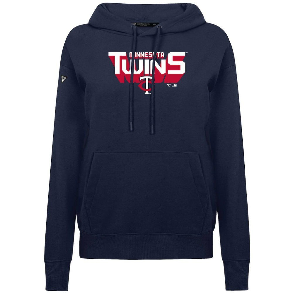 Minnesota Twins Levelwear Women's Adorn Retro 3D Pullover Hoodie | MLB Discount