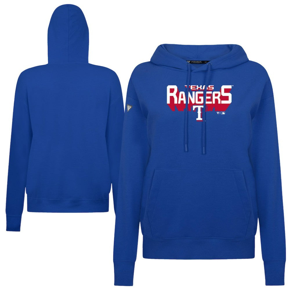 Texas Rangers Levelwear Women's Adorn Retro 3D Pullover Hoodie | MLB New