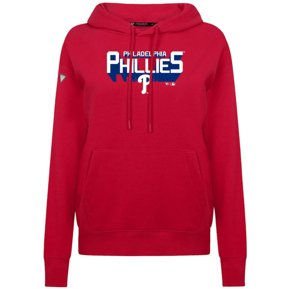 Philadelphia Phillies Levelwear Women's Adorn Retro 3D Pullover Hoodie | MLB New