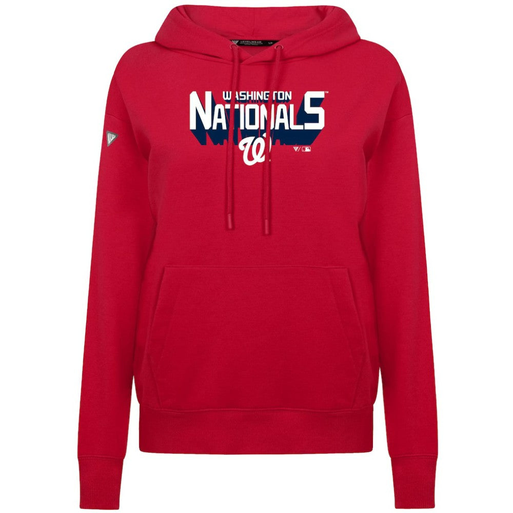 Washington Nationals Levelwear Women's Adorn Retro 3D Pullover Hoodie | MLB Online
